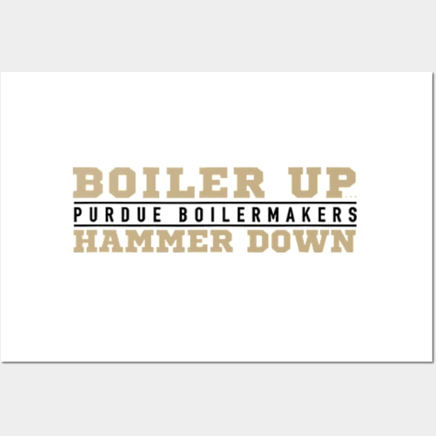 Purdue University Boilermakers Between The Lines Wall Art by YASSIN DESIGNER